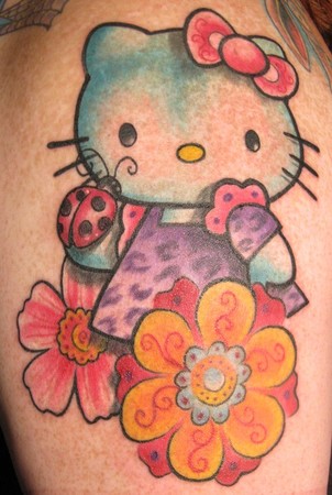 Looking for unique  Tattoos? Hello Kitty Tattoo